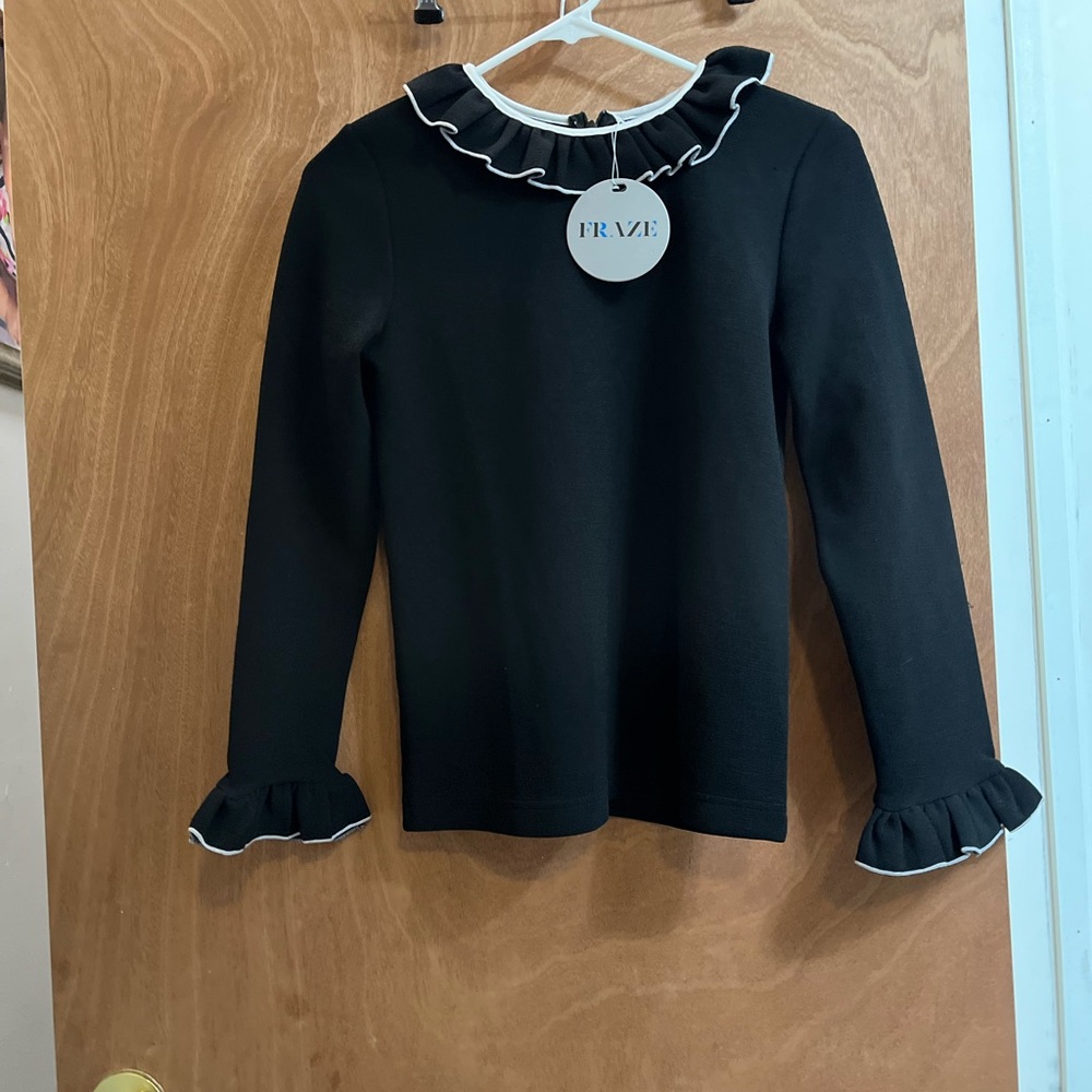 Girl’s size 14 Fraze black and white sweater